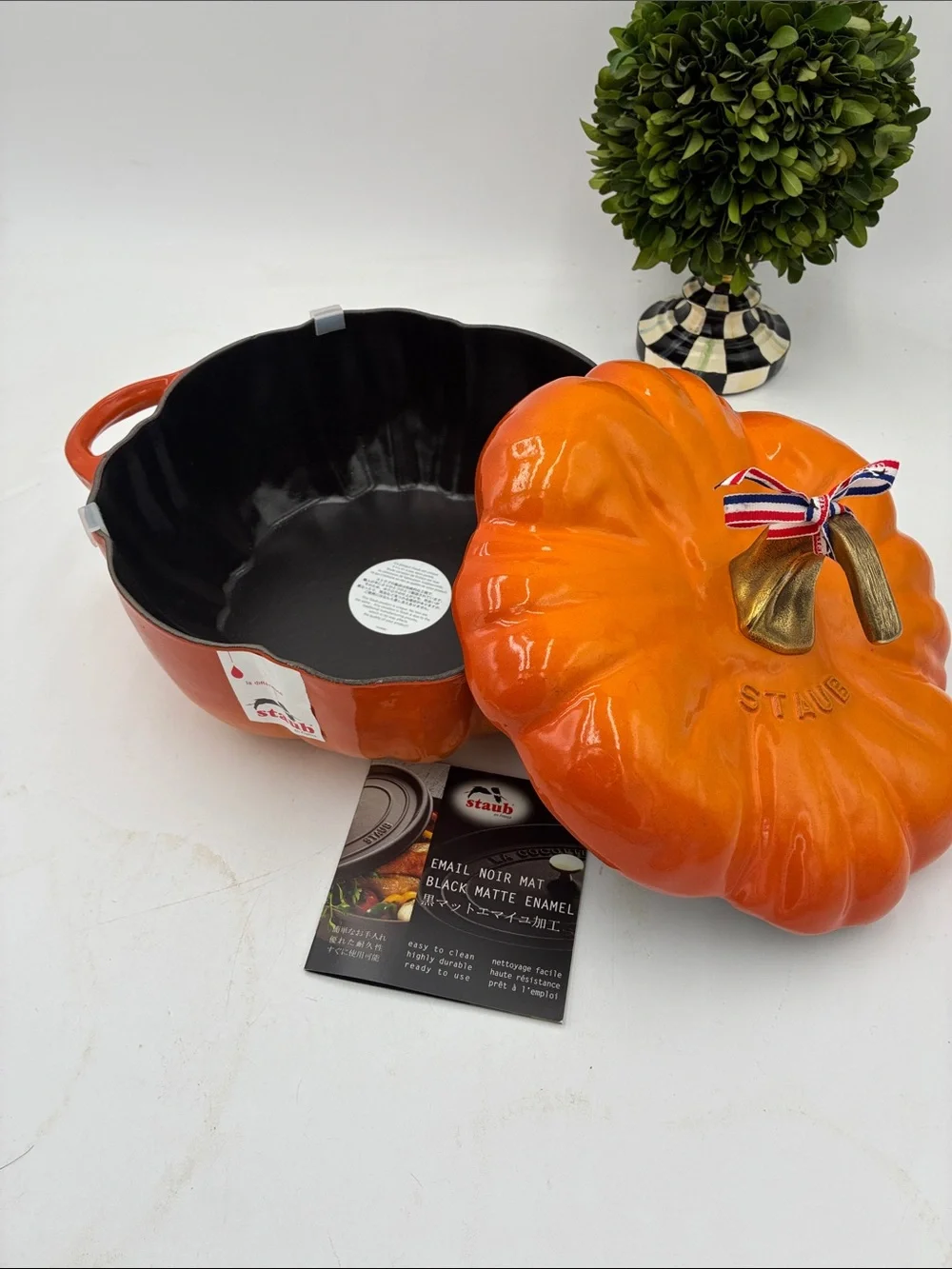 Staub Enameled Cast Iron Pumpkin Cocotte, 3.5-Qt